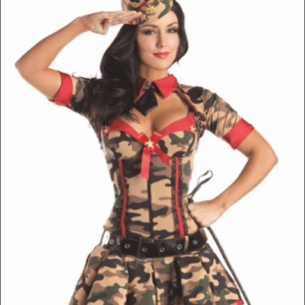 Military Pin Up Costume w/ accessories Halloween
